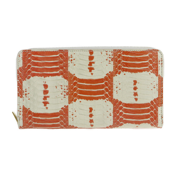 Celine Multi-Function Python Long Wallet Ivory Orange - Picture 1 of 10